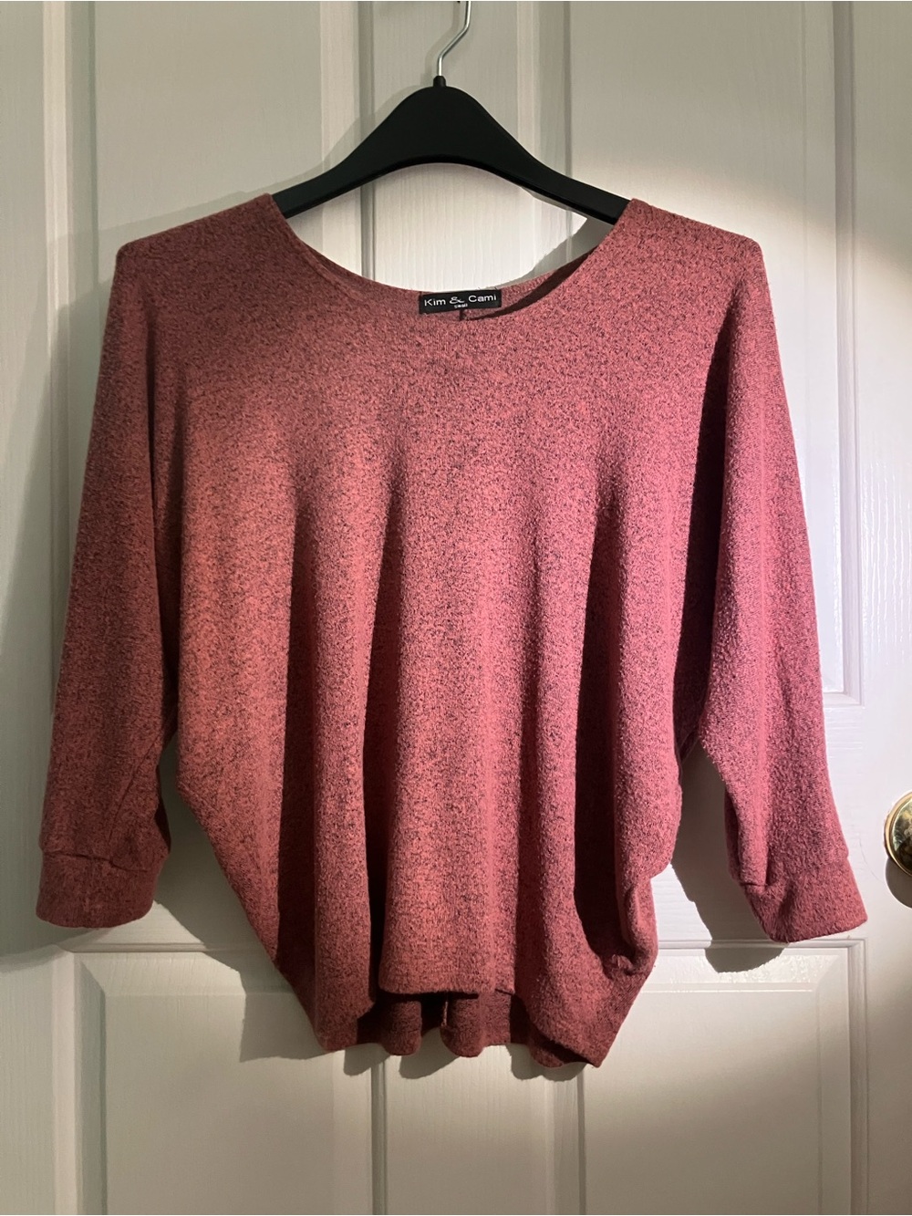 Kim & Cami Rose Knit Relaxed Pullover